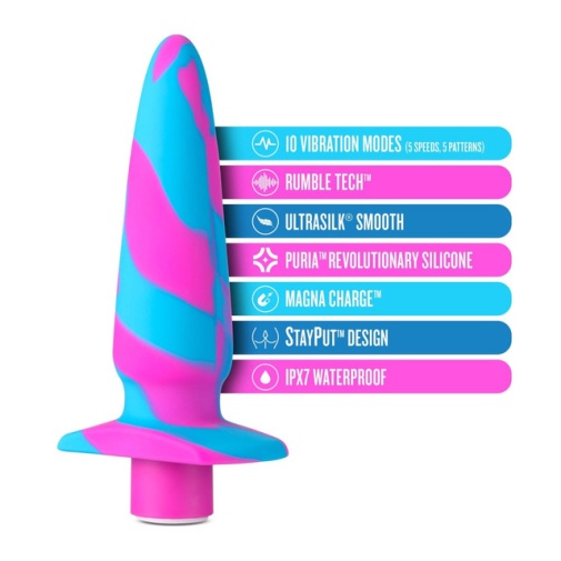 Avant - Vibrotize Anal Plug - Fuchsia photo