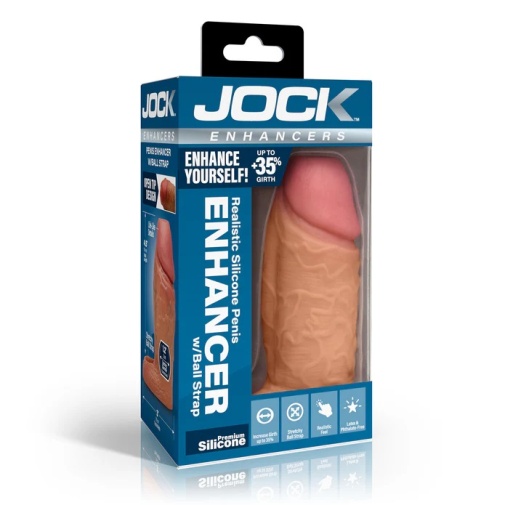 Jock - 贯通型增粗阴茎套 - 肉色 照片
