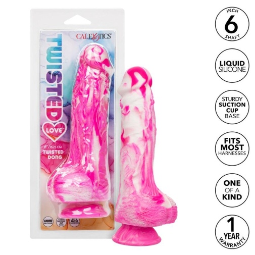 CEN - 6" Twisted Realistic Dildo - Pink photo