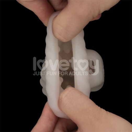 Lovetoy - Knights Ring Vibro 2in1 Sleeve - Spiral photo