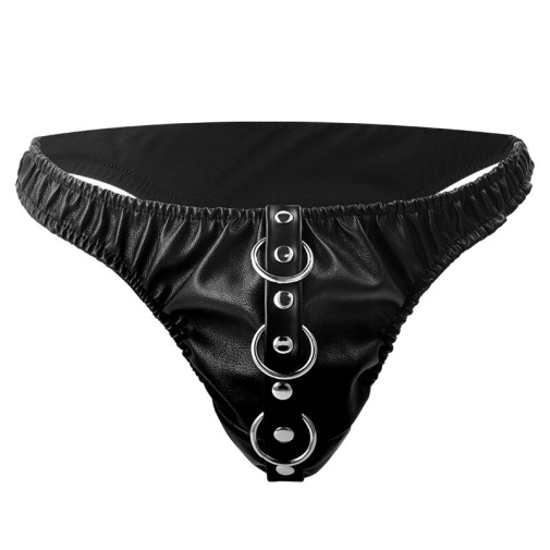 Darkness - Leather Thong w Leash photo
