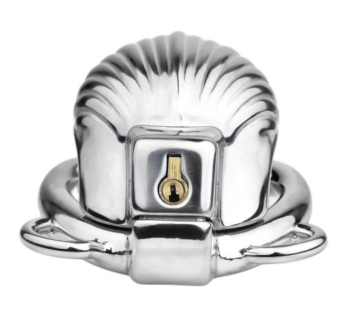 FAAK - Shell Chastity Cage 45mm - Silver photo