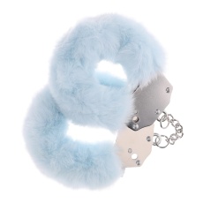 Ouch - Heavy-Duty Fluffy Hand Cuffs - Powder Blue photo