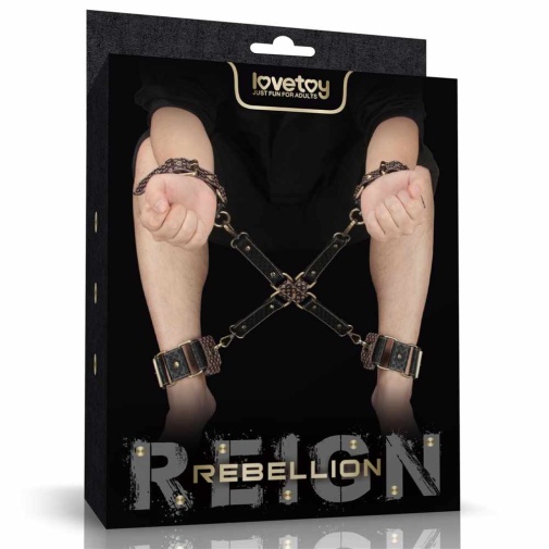 Lovetoy - Rebellion Reign 十字枷套装 - 黑色 照片