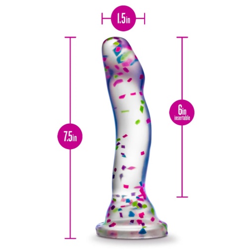 Neo Elite - 夜光魔法假陽具 19cm - 五彩碎紙色 照片