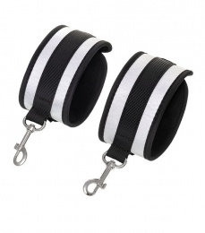 Anonymo - Ankle Cuffs - Silver/Black photo