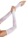 Leg Avenue - Floral Net Gloves - White photo