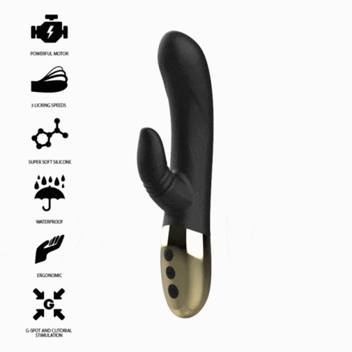 Ibiza - Licking Rabbit Vibrator - Black photo