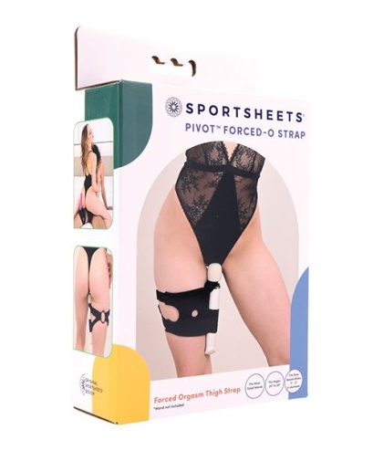 Sportsheets - Pivot 2合1 按摩棒&假陽具通用大腿穿戴式束帶 - 黑色 照片
