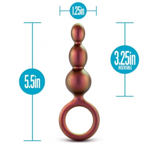 Anal Adventures Matrix - Beaded Loop Plug - Copper photo