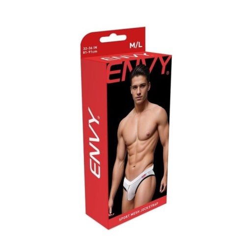 Envy - Sport Mesh Jock - White/Black - S/M photo