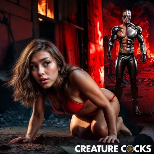 Creature Cocks - 生化人抽插式震動假陽具 - 銀色 照片