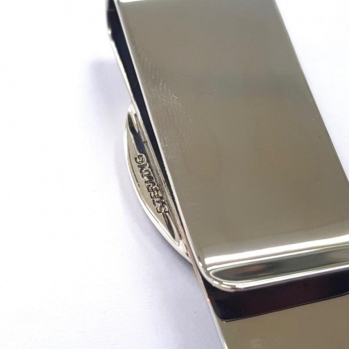 Victorian Style Erotic Enamel 'Artist' Money Clip 925 sterling Silver photo