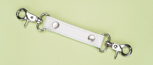 Liebe Seele - Leather Handcuffs - White photo
