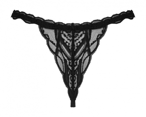 Obsessive - Sedila Crotchless Panties - Black - L/XL photo