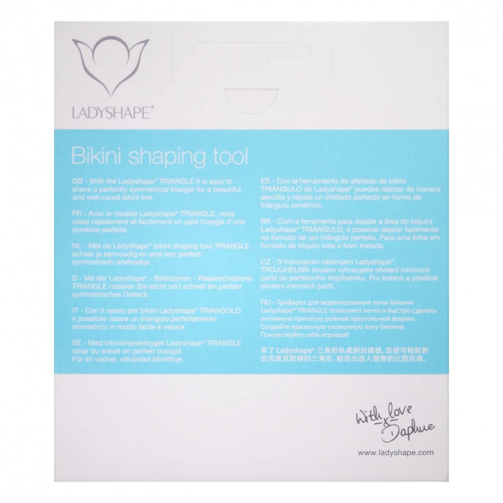 Feel pampered, attractive and ultrafeminine with the Ladysha... Ladyshape - Triangle Shaving Stencil photo-7