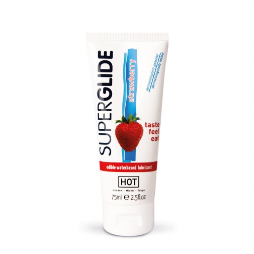 Hot - Superglide Edible Lube Strawberry - 75ml photo