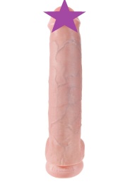 King Cock - 15" 仿真假陽具連睪丸 - 肉色 照片