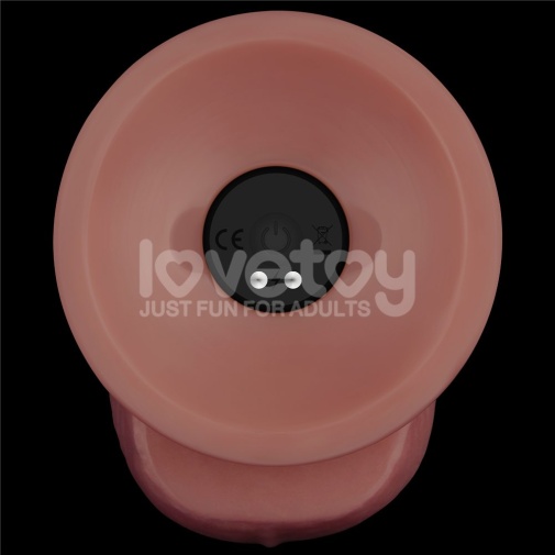 Lovetoy - 8.5'' 雙層柔軟震動假陽具 - 肉色 照片