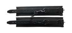 Rouge - Leather Padded Wrist Cuffs - Total Black photo
