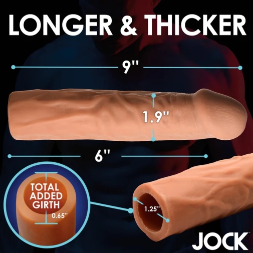 Jock - 3" 超长阴茎套 - 肉色 照片