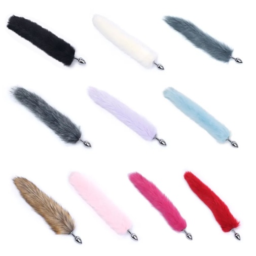 MT - Anal Plug S-size with Artificial Wool Tail - Black photo