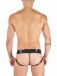 Mister B - Rubber Jock Strap - Black/Blue - L photo-2