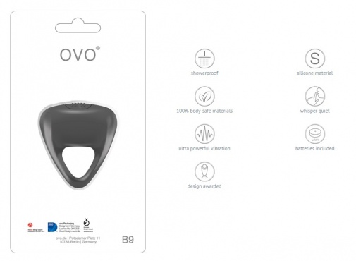 Ovo - B9 Vibro Ring - Grey photo