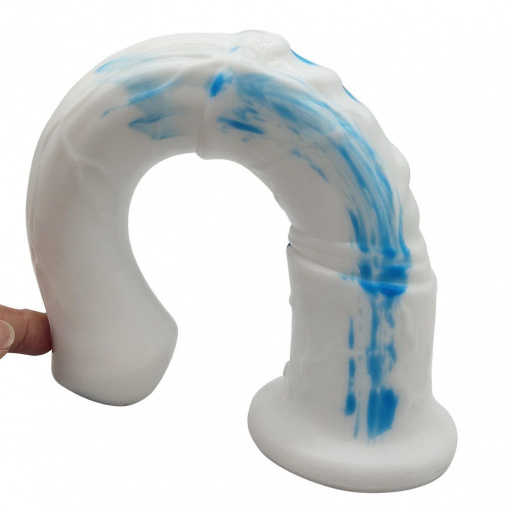 FAAK - Horse Long Dildo - White/Blue photo