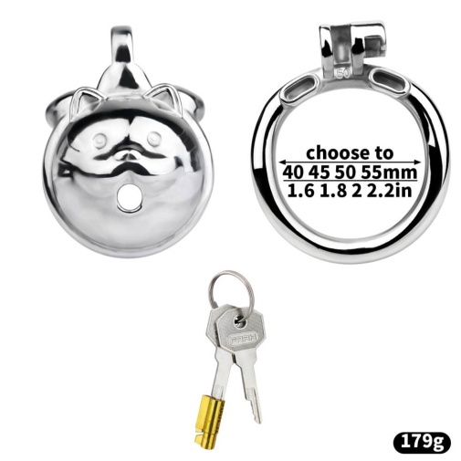 FAAK - Cat Chastity Cage - Silver photo