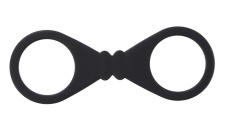 XX-Dreamstoys - Sillicone Hand Cuffs - Black photo