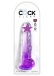King Cock - 8" Clear Cock w Balls - Purple photo-2