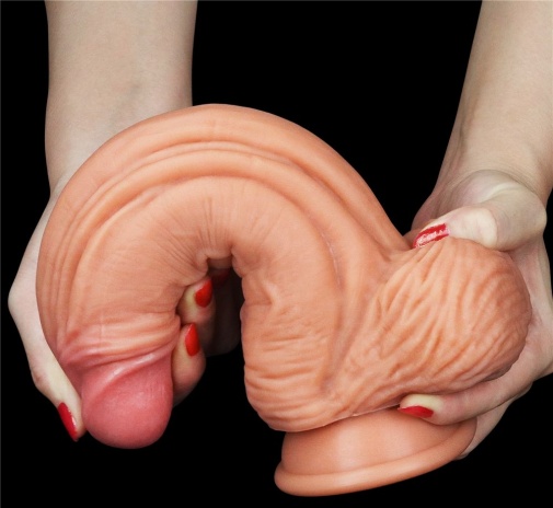Lovetoy - 10" 雙層特大碼假陽具 - 肉色 照片