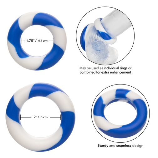 CEN - Admiral Cock Ring Set - Blue photo