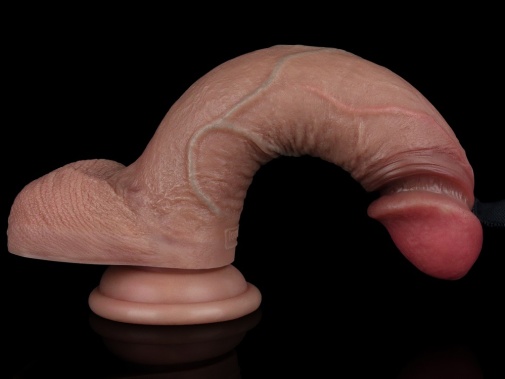 Lovetoy - 7.5" 雙層構造仿真陽具 - 啡色 照片
