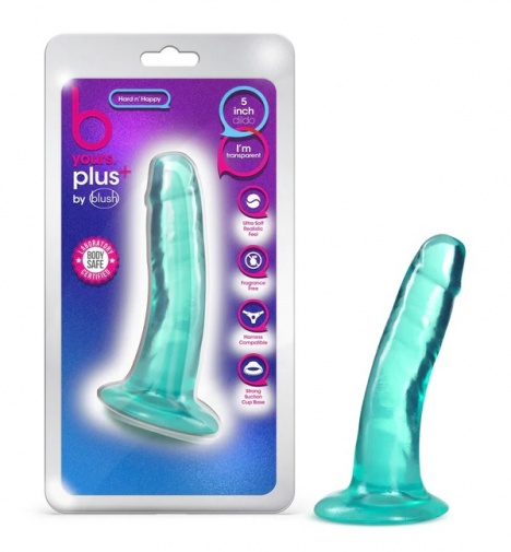 B Yours Plus - Hard & Happy 仿真假陽具 14cm - 透明綠 照片
