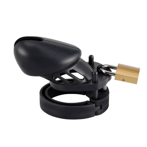 MT - Silicone Short Chastity Cage - Black photo