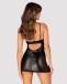 Obsessive - Norides Chemise & Thong - Black - XL/XXL photo-6