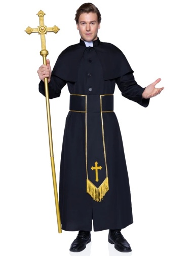 Leg Avenue - Priest Costume 2pcs - Black - XL photo