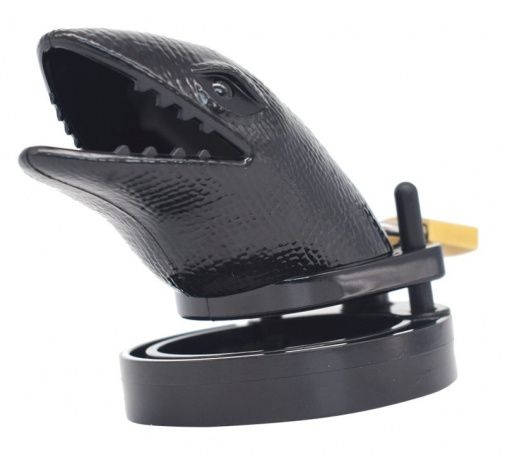 FAAK - Short Crocodile Chastity Cage - Black photo