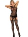 Ohyeah - Leopard Bodystocking w Garter - Black - M photo