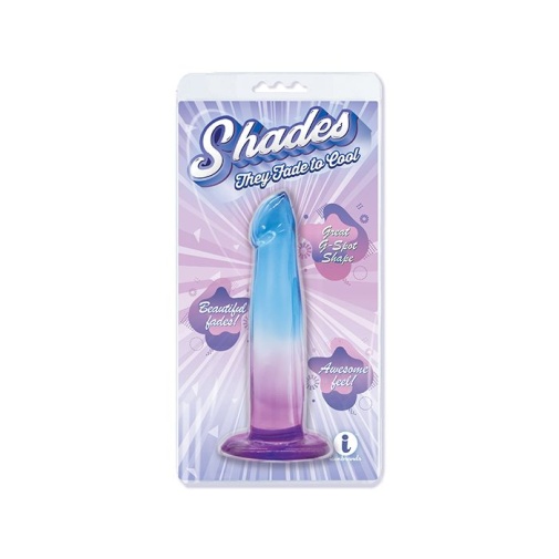 Icon Brands - Shades Jelly 尖头假阳具 细码 - 蓝/紫色 照片