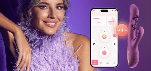 Honey Play Box - Gem App Sensing Rabbit Vibrator - Black photo