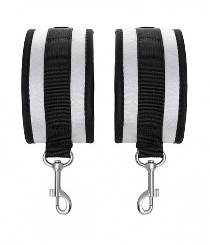 Anonymo - Ankle Cuffs - Silver/Black photo