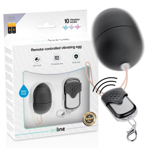 Online - Vibro Egg w Remote S - Black photo