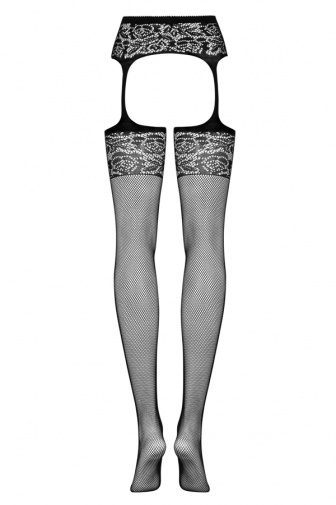 Obsessive - S500 吊襪帶連網襪 - 黑色 - S/M/L 照片