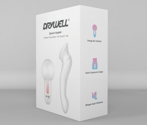 Drywell - 女王權杖 情侶震動器 - 白色 照片