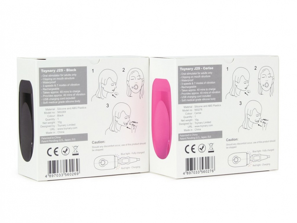 Extreme pleasure for men! Innovative oral sex vibrator by To... Toynary - J2S Re-chargeable Oral Vibrator - Cerise photo-10