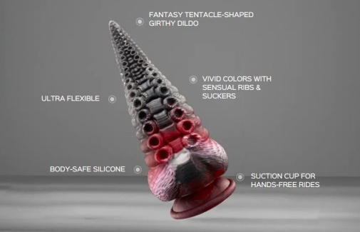 Honey Play Box - Lava Tentacle Dildo - Black photo