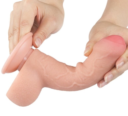 Lovetoy - 7" Sliding Skin Dildo - Flesh photo